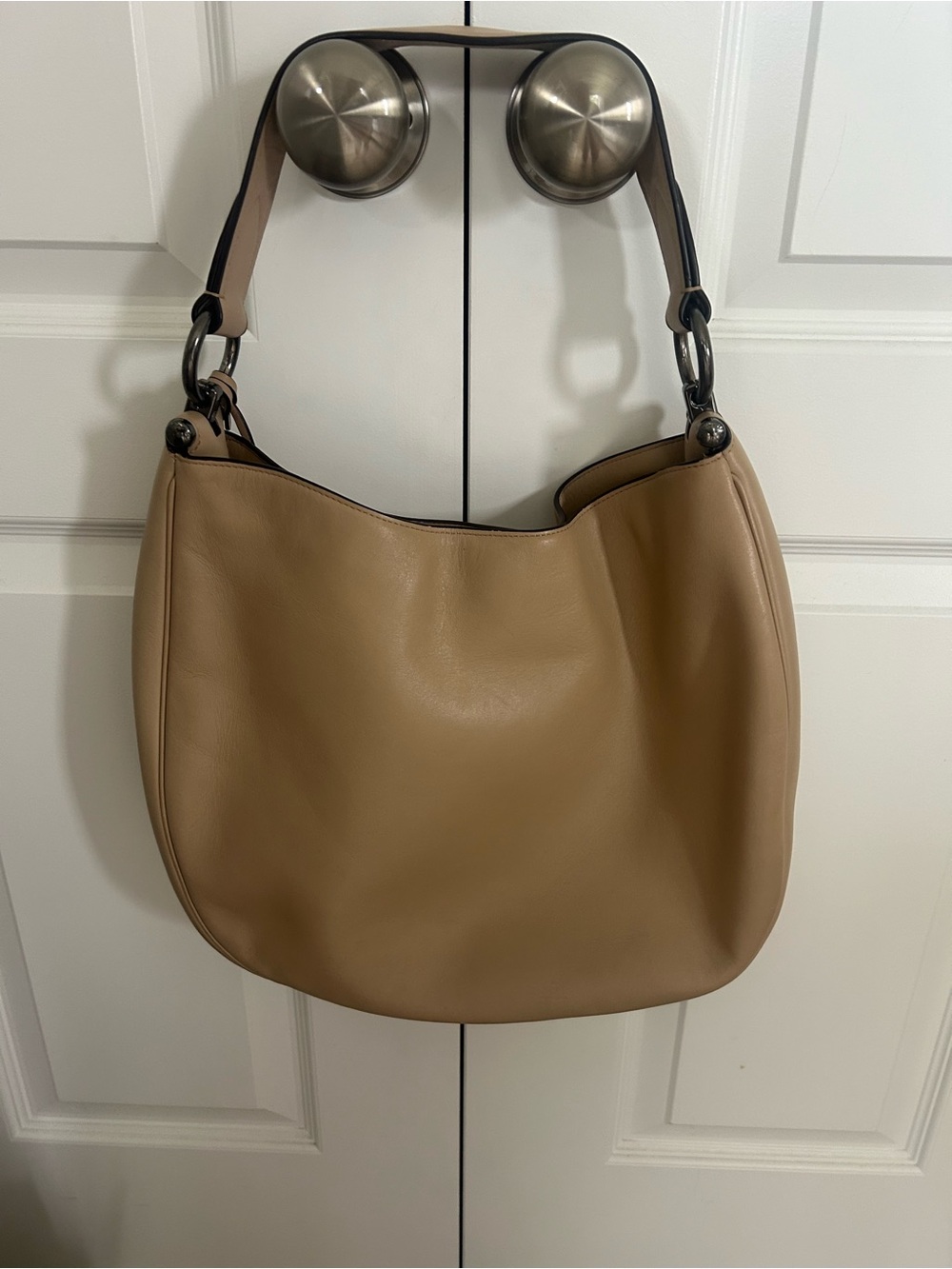 Coach Beige Leather Hobo Shoulder Bag - Picture 6 of 16
